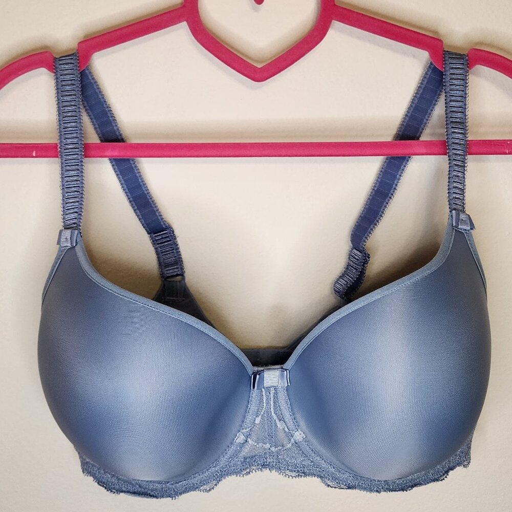 Fantasie 32FF Zoe - Blue Molded Plunge Underwire Bra